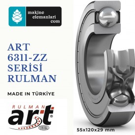 6311 ZZ Art Rulman Çelik Kapak 55x120x29 - 55*120*29 mm